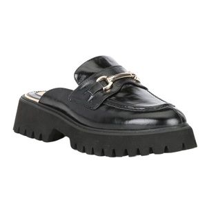 GB NWOT Hold On Leather Lug Sole Platform Mule Loafers size 9.5